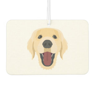 Illustrationshunde sehen sich dem Golden Retriver  Autolufterfrischer