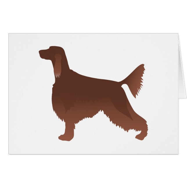 Illustrationskarte für die irische Setter-Silhouet (Vorderseite (Horizontal))