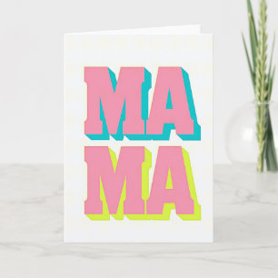 Illustrationskarte Pink Mama Karte