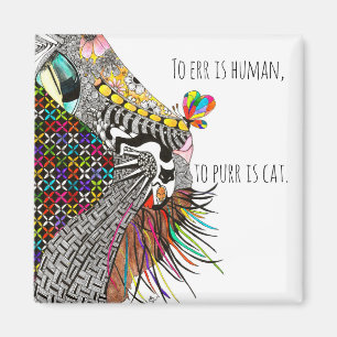 Illustrationsmagazin für niedliche Katzen und Maus Magnet