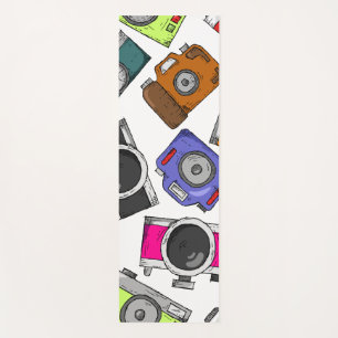 Illustrationsmuster Fotokamera Yogamatte