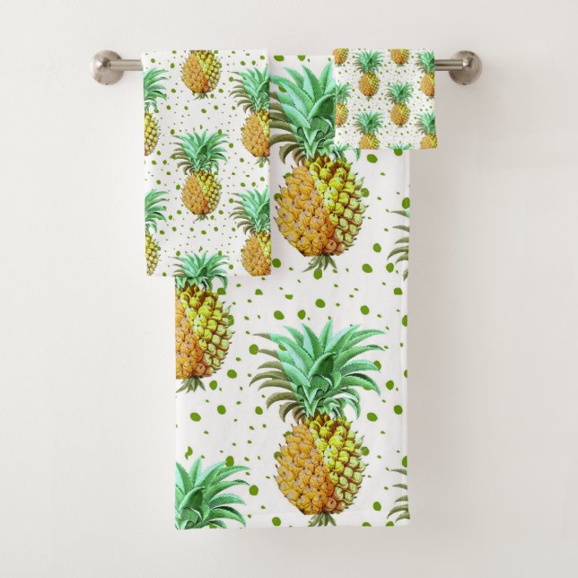 Illustrationsmuster für Ananas Badhandtuch Set (Insitu)