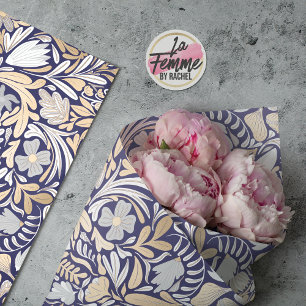 Illustrationsmuster für das blaue Blattmuster der  Seidenpapier