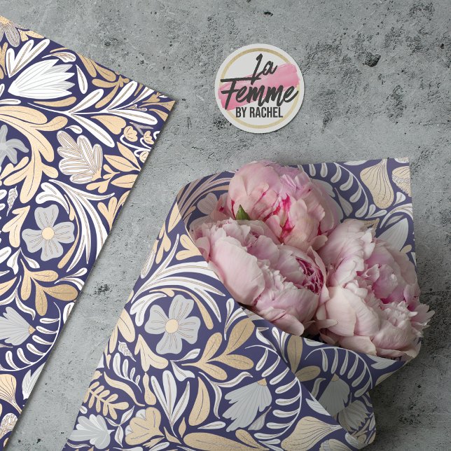 Illustrationsmuster für das blaue Blattmuster der  Seidenpapier (Von Creator hochgeladen)