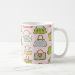 Illustrationsmuster für niedliche und farbenfrohe kaffeetasse