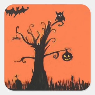 " Illustrationsplattformen, glänzend Quadratischer Aufkleber