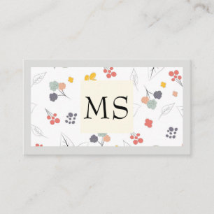 Illustrative Blume Blumenelemente Visitenkarte