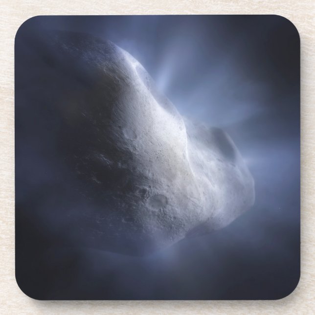 Illustrative Nah-up der Comet Tempel. Getränkeuntersetzer (Vorderseite)