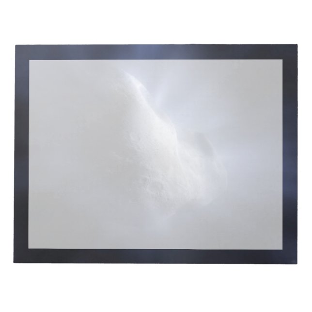 Illustrative Nah-up der Comet Tempel. Notizblock (Vorderseite)