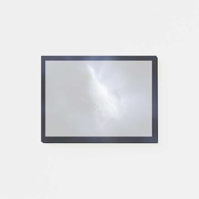 Illustrative Nah-up der Comet Tempel. Post-it Klebezettel (Vorderseite)