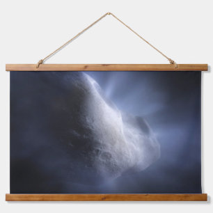 Illustrative Nah-up der Comet Tempel. Wandteppich Mit Holzrahmen