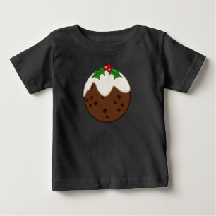 Illustrative Weihnachtspudding-Kunst Baby T-shirt