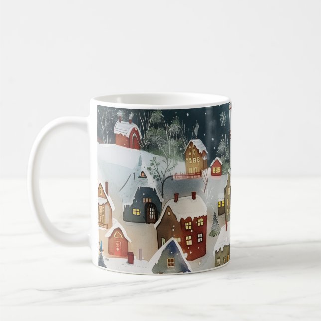 Illustrative Weihnachtsstadt Kaffeetasse (Links)