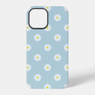 Illustratives Gänseblümchen-Muster auf Hellblau iPhone 12 Pro Hülle