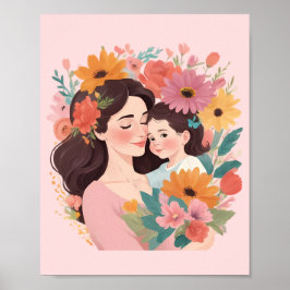 Illustrator für den Muttertag Poster