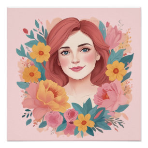 Illustrator für den Muttertag Poster