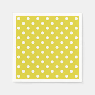 Illustrator für gelbe Polka-Dots-Muster Serviette