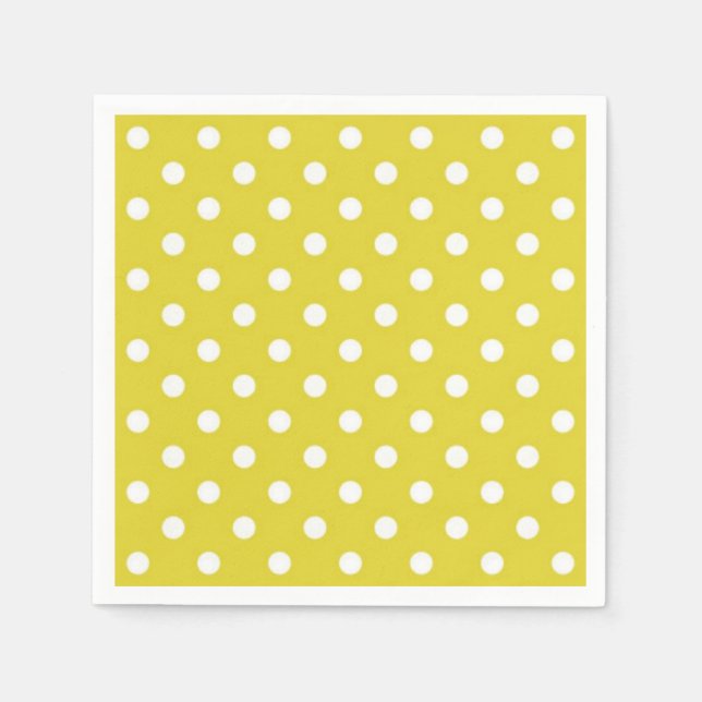 Illustrator für gelbe Polka-Dots-Muster Serviette (Vorderseite)