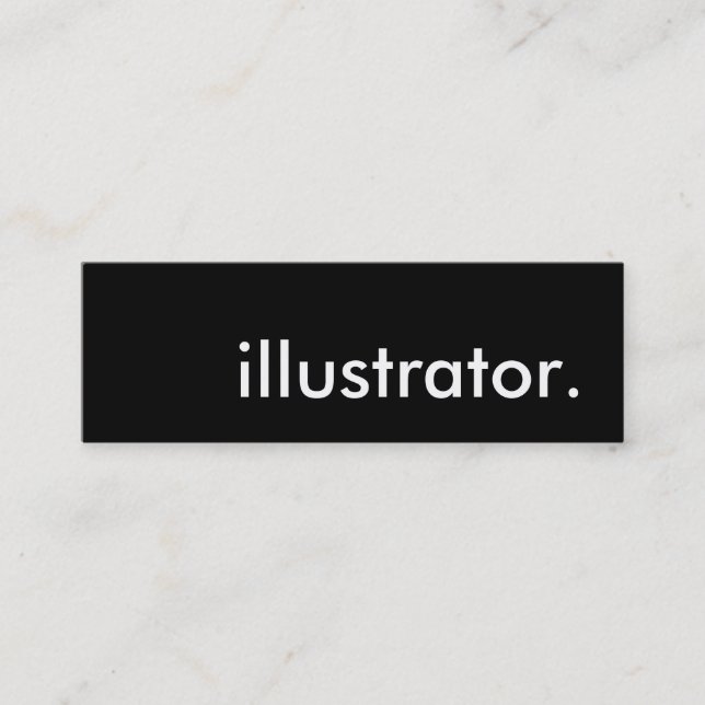 Illustrator. Mini Visitenkarte (Vorderseite)