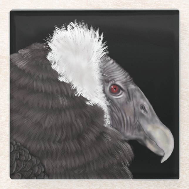Illustriert Andean Condor Glasuntersetzer (Vorderseite)
