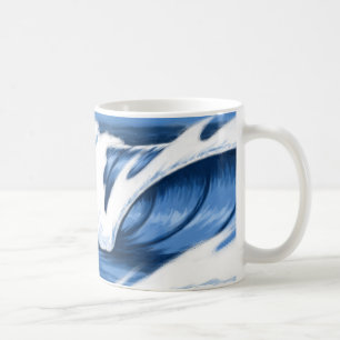 Illustriert Big Wave Hawaiian Surf Kaffeetasse