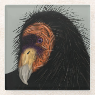 Illustriert California Condor Glasuntersetzer