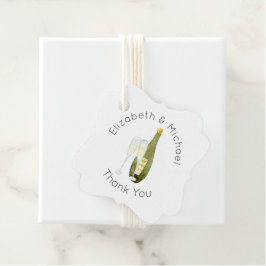 Illustriert Champagner Toast Vielen Dank für Ihre Geschenkanhänger