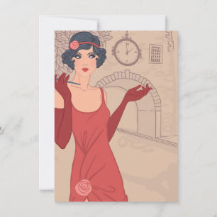 Illustriert Flapper Girl