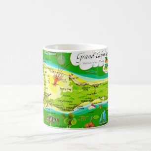 Illustriert Grand Cayman Karte Kaffeetasse
