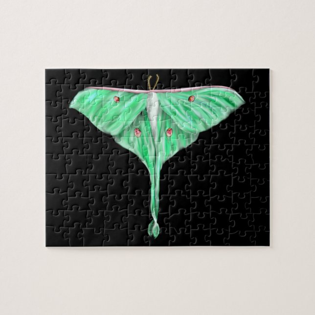 Illustriert Green Lunar Moth Puzzle (Horizontal)