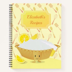 Illustriert Lemon Meringue Pie Name Rezept Notizbuch