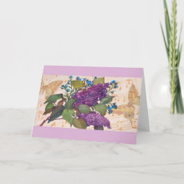 Illustriert Lilac Butterfly Magie Geburtstag Karte