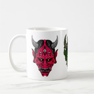 Illustriert Oni Demons Kaffeetasse