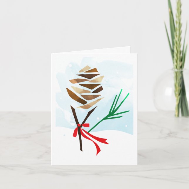 Illustriert Pine Cone Weihnachten (Vorderseite)