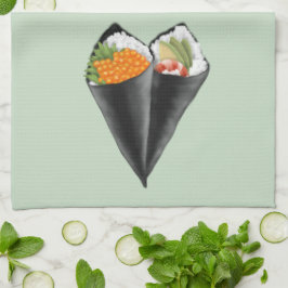Illustriert Sushi Handroll Geschirrtuch