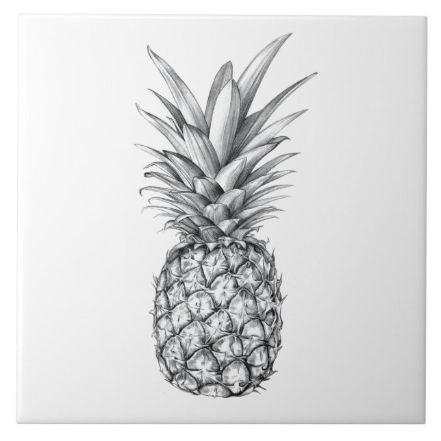 Illustrierte Ananas-Muster Fliese (Vorderseite)