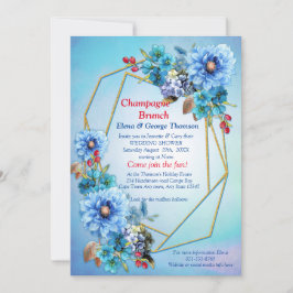 Illustrierte Aquarellmoon Blume Dusche Einladung