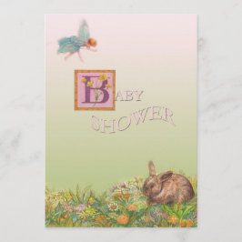 Illustrierte BABY-DUSCHEN-MAGISCHE EINLADUNG