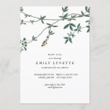 Illustrierte Babydusche mit empfindlichen Reben Ei