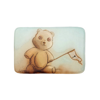 Illustrierte Badematte - Teddy