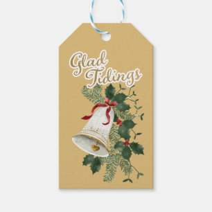 Illustrierte Bell Glad Tidings Weihnachtsgeschenke Geschenkanhänger