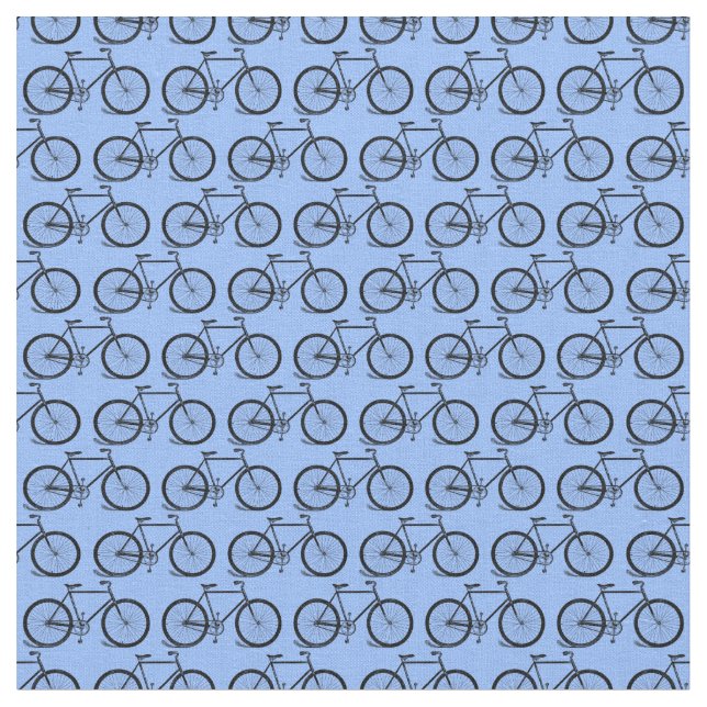 Illustrierte Bikes Bicycle Art CUSTOM FARBE Stoff (Nahaufnahme)