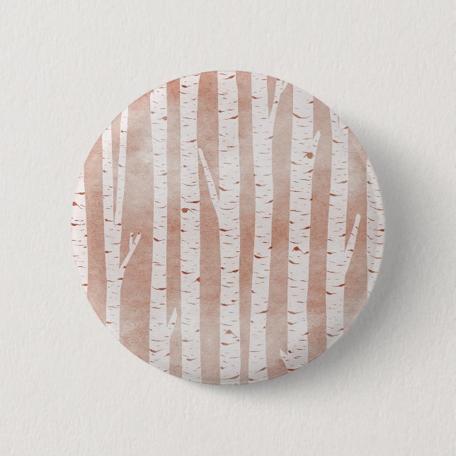Illustrierte Birkenbäume Button (Vorderseite)
