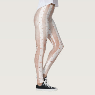 Illustrierte Birkenbäume Leggings