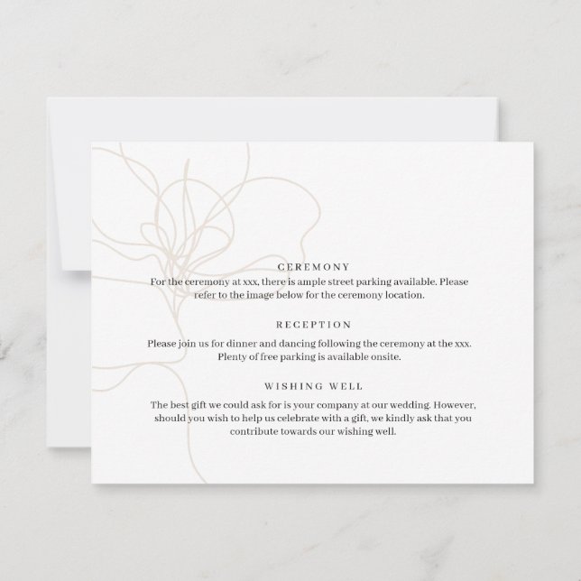 Illustrierte Blume Einladung (Rückseite)