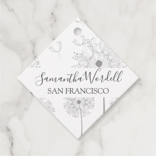 Illustrierte Blume Geschenkanhänger