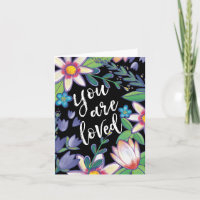 Illustrierte bunte Blüte, die man liebt