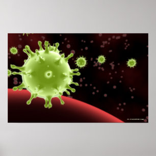 Illustrierte Darstellung des SARS-Coronavirus Poster