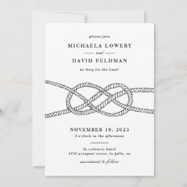 Illustrierte Einladung zur Hochzeitsfeier - Schwar