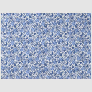 Illustrierte Entkopplung von Blauen Vögeln und Her Seidenpapier